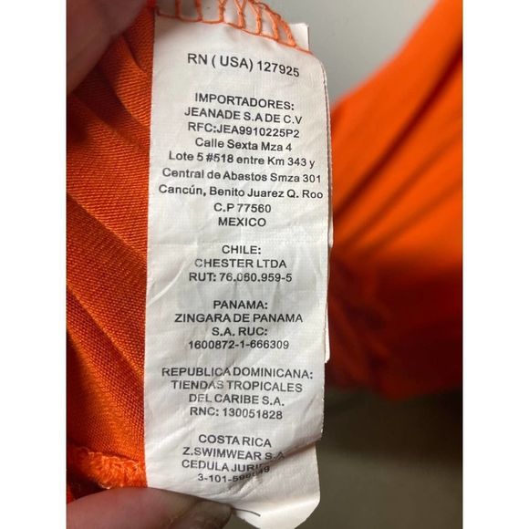 Zingara Orange Maxi Dress Cover Up with Back Cut Out NWT - Picture 9 of 9